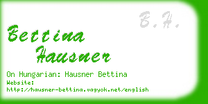 bettina hausner business card